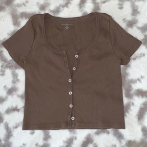 Brandy Melville Brown Zelly Top